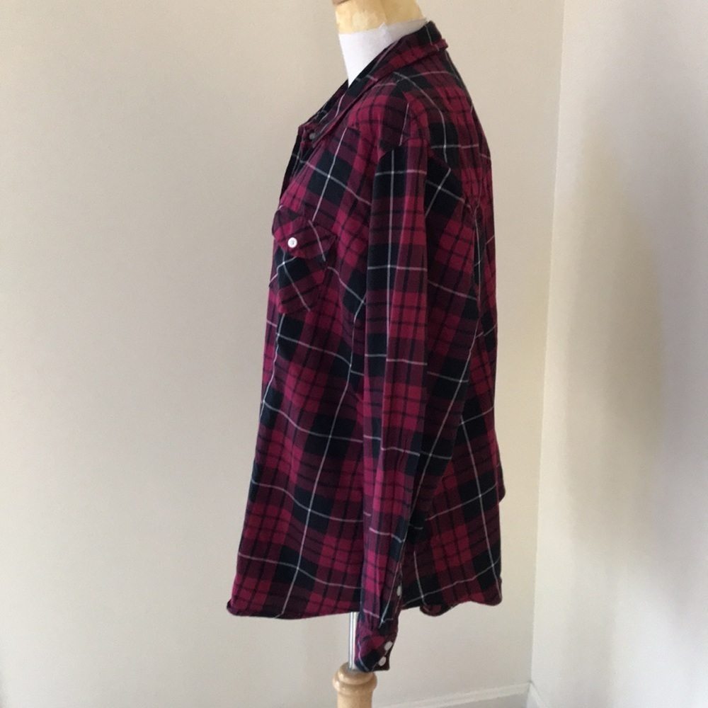 Torrid SZ 3X plaid front button cotton long sleeve shirt. - Picture 2 of 7